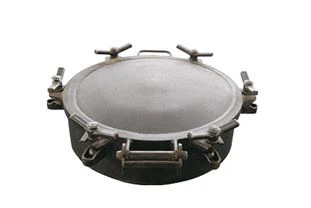 DN300 DN500 Straight Neck Manlid Inspection Hatch Assembly For ISO Tank